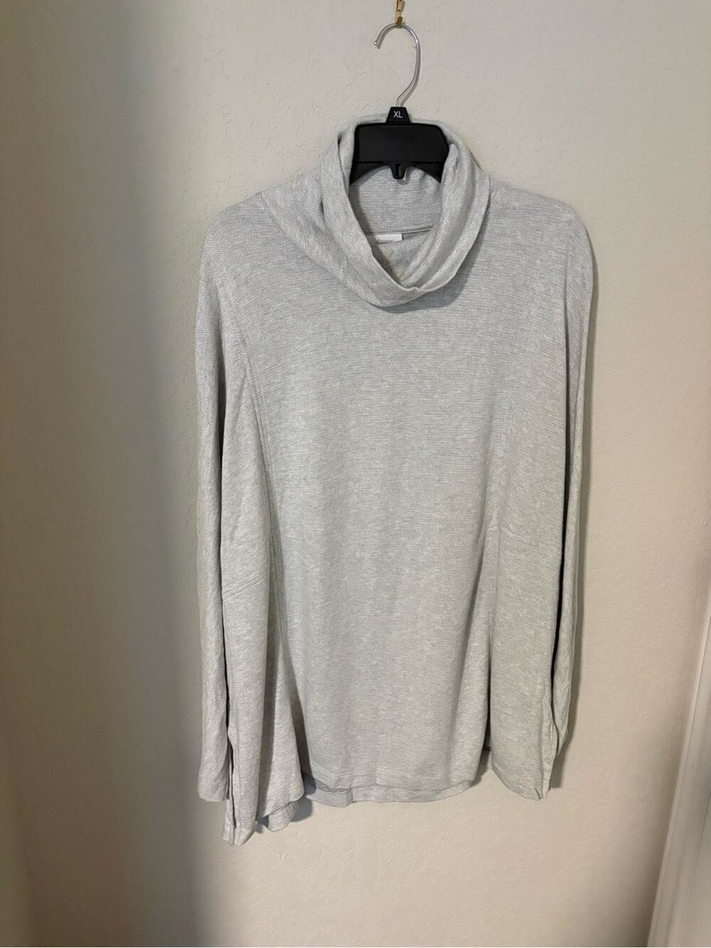 Light Heather Gray Women's Cowl Neck Sweater Pure Jill Plus Size 2X